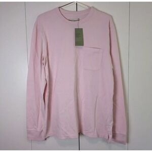 Goodfellow Long Sleeve Crew Neck Pocket T Shirt Light Pink Mens Size L‎